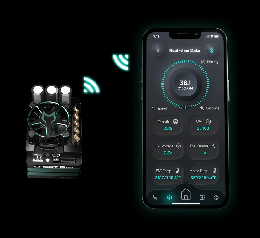 Crest 8 EVO bluetooth racing esc