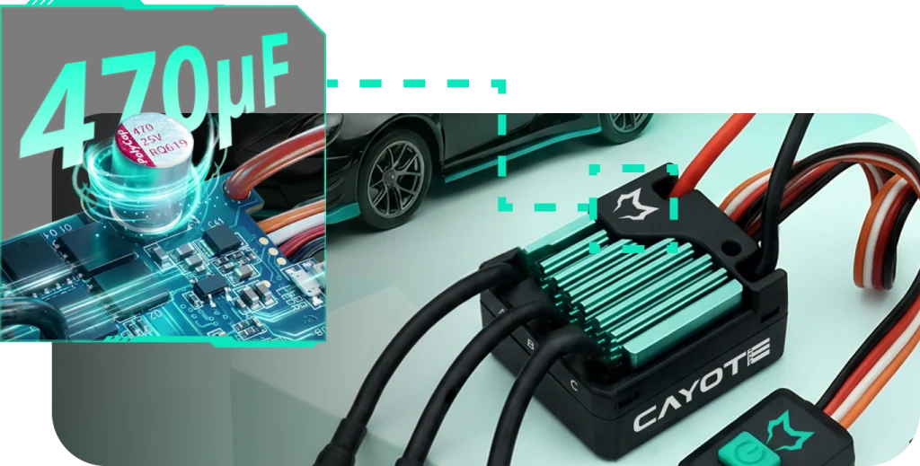 waterproof ESC with large capacity